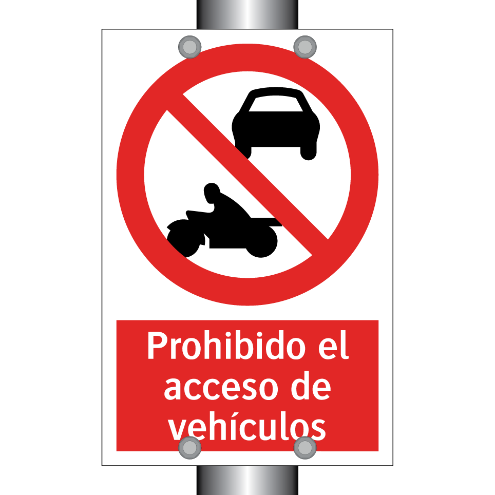 Prohibido el acceso de vehículos