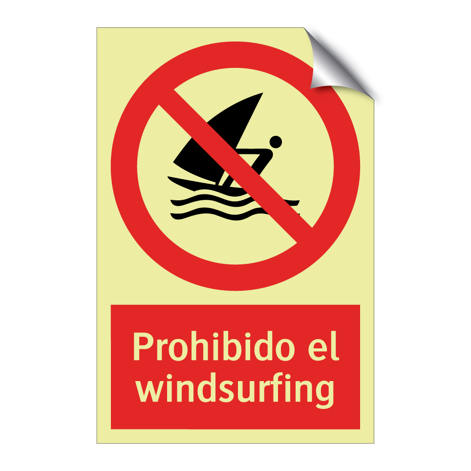 Prohibido el windsurfing