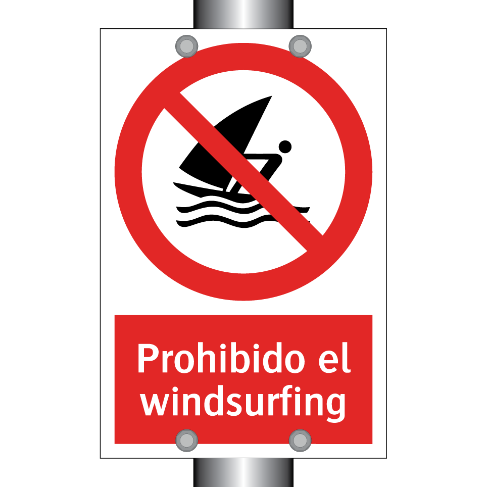 Prohibido el windsurfing