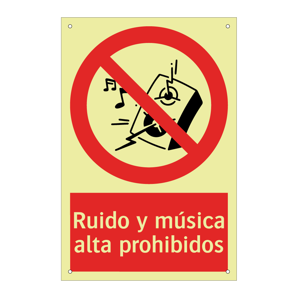 Ruido y música alta prohibidos