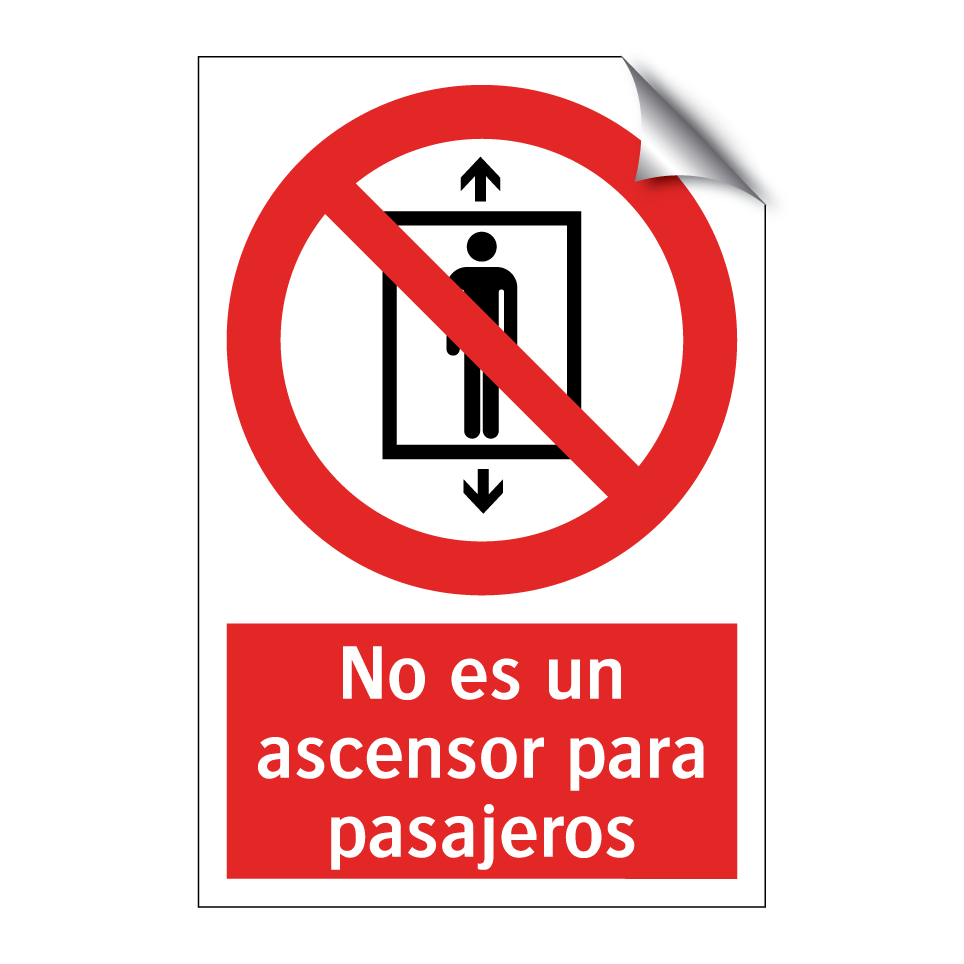 No es un ascensor para pasajeros