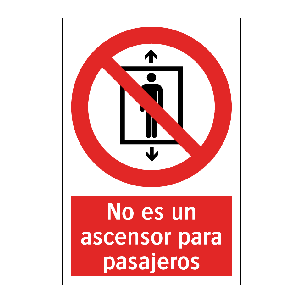 No es un ascensor para pasajeros