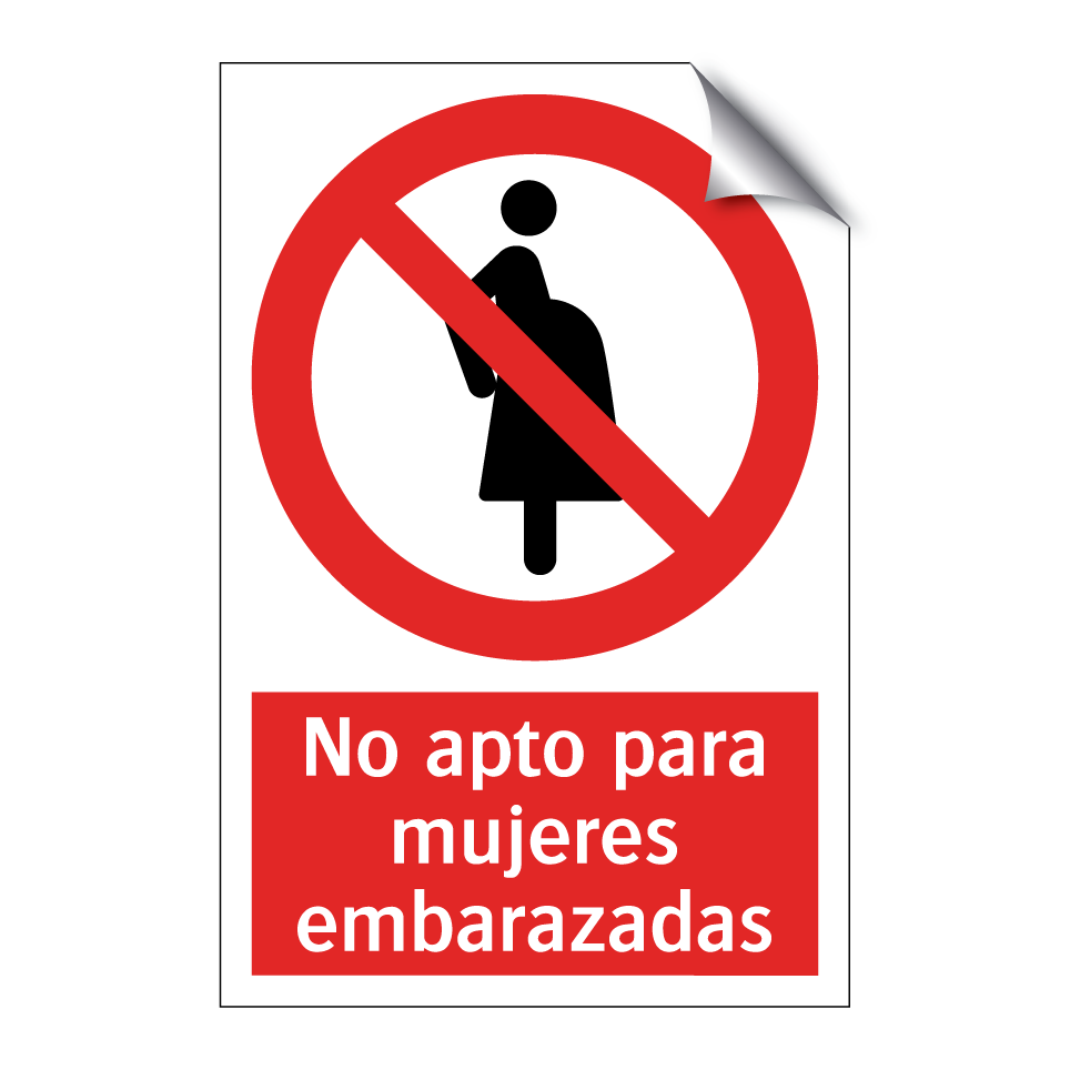 No apto para mujeres embarazadas