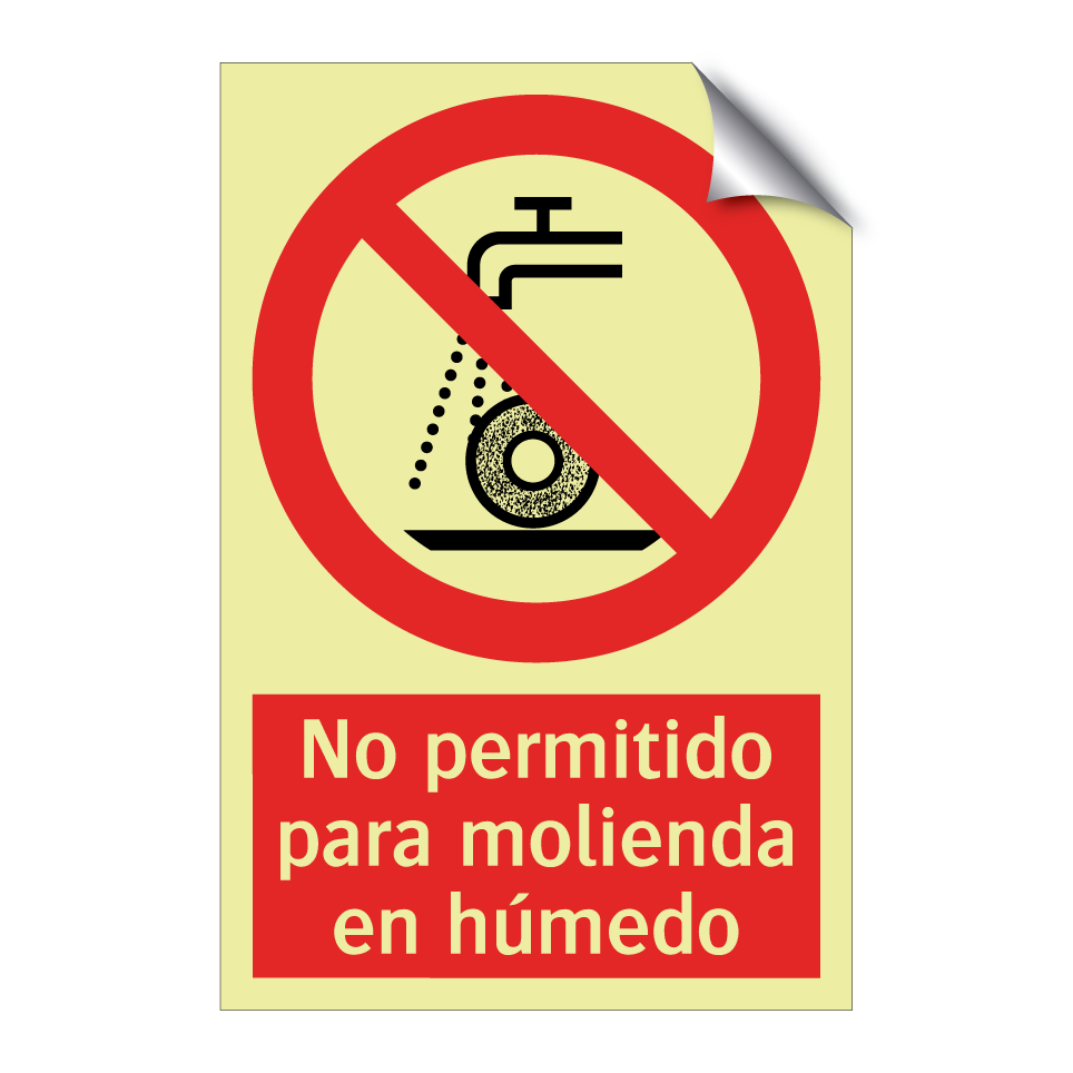 No permitido para molienda en húmedo
