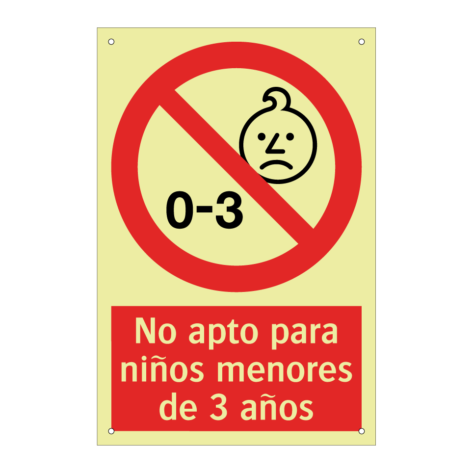 No apto para niños menores de 3 años