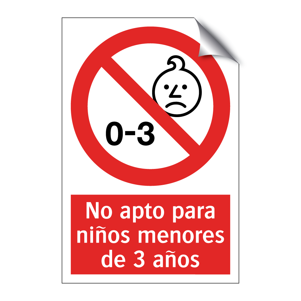 No apto para niños menores de 3 años