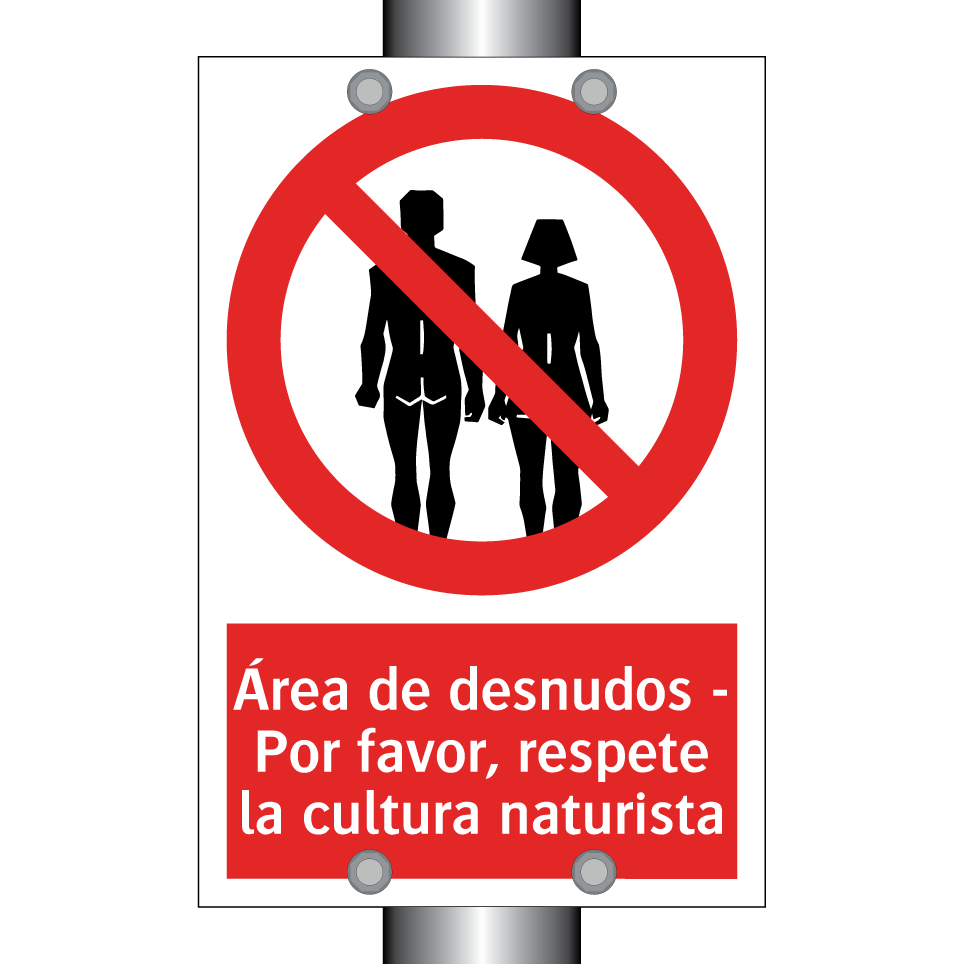 Área de desnudos - Por favor, respete la cultura naturista