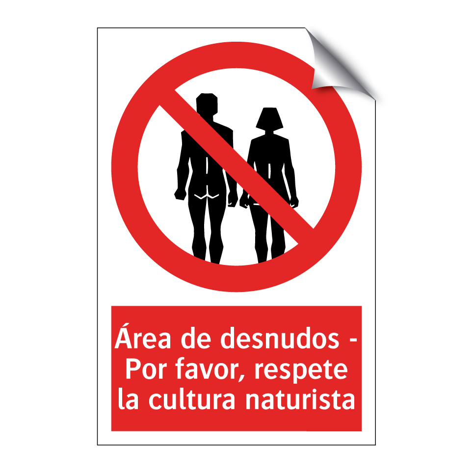 Área de desnudos - Por favor, respete la cultura naturista