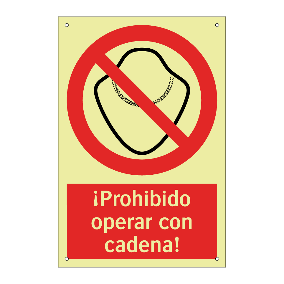 ¡Prohibido operar con cadena!