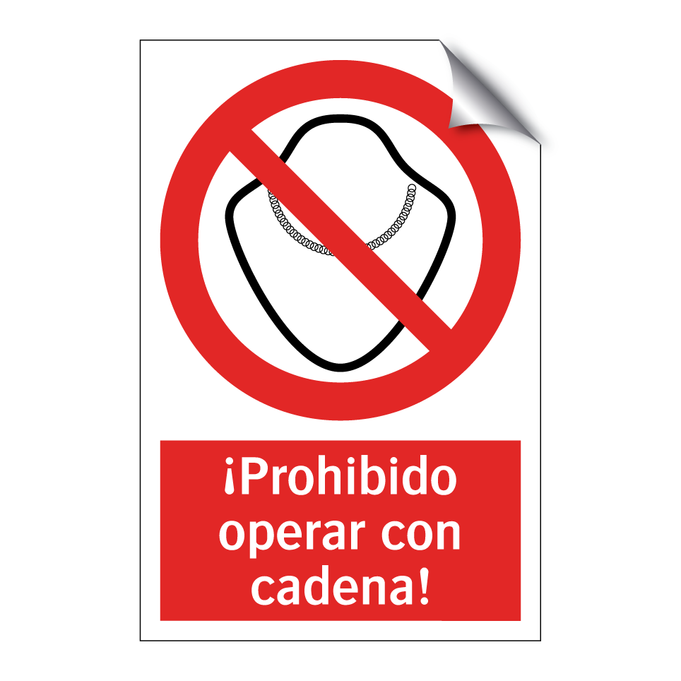 ¡Prohibido operar con cadena!
