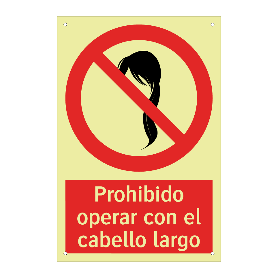 Prohibido operar con el cabello largo