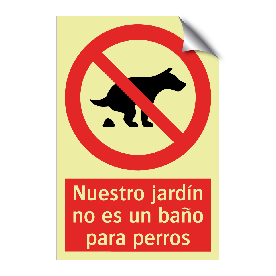 Nuestro jardín no es un baño para perros