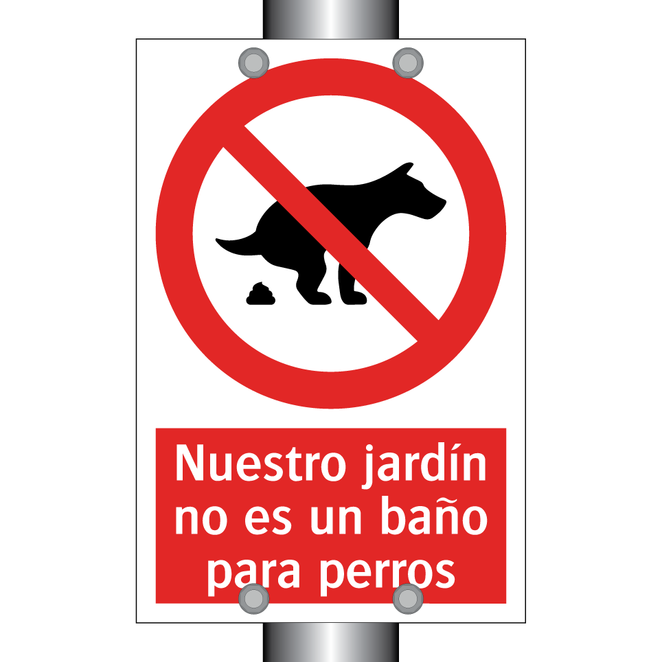 Nuestro jardín no es un baño para perros