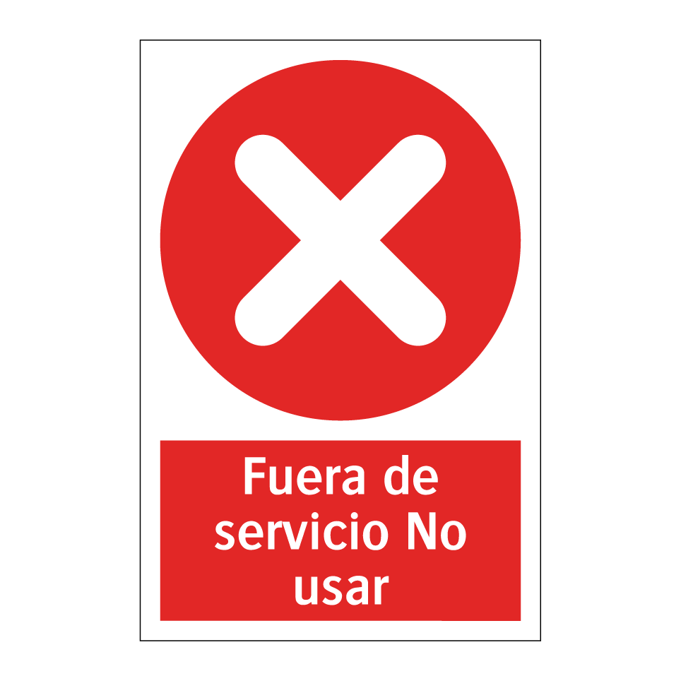 Fuera de servicio No usar