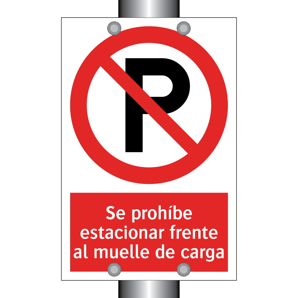 Se prohíbe estacionar frente al muelle de carga