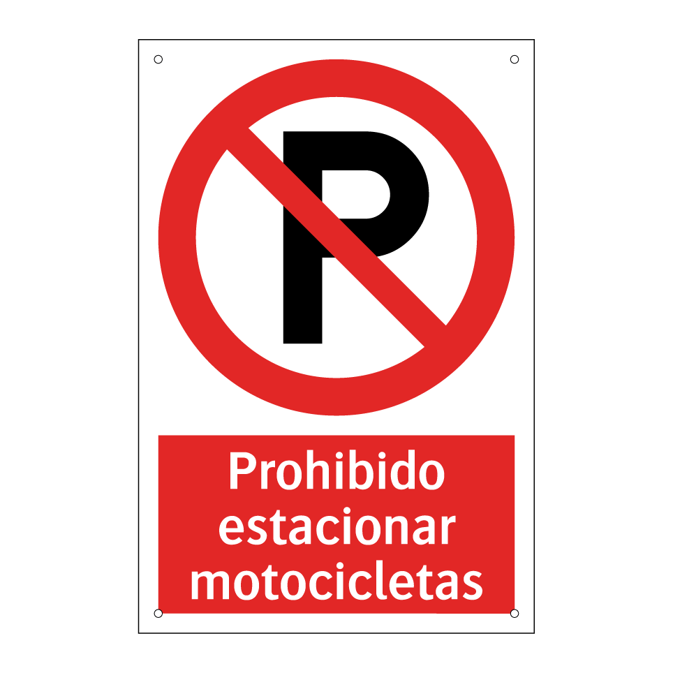 Prohibido estacionar motocicletas