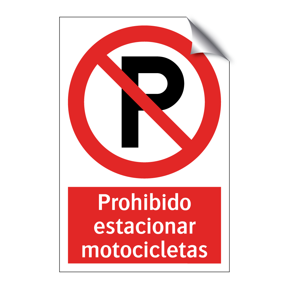 Prohibido estacionar motocicletas