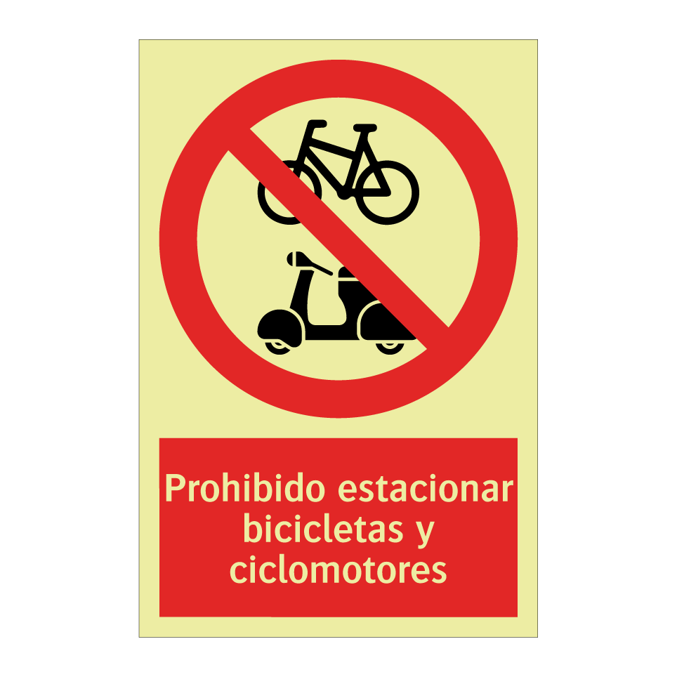 Prohibido estacionar bicicletas y ciclomotores