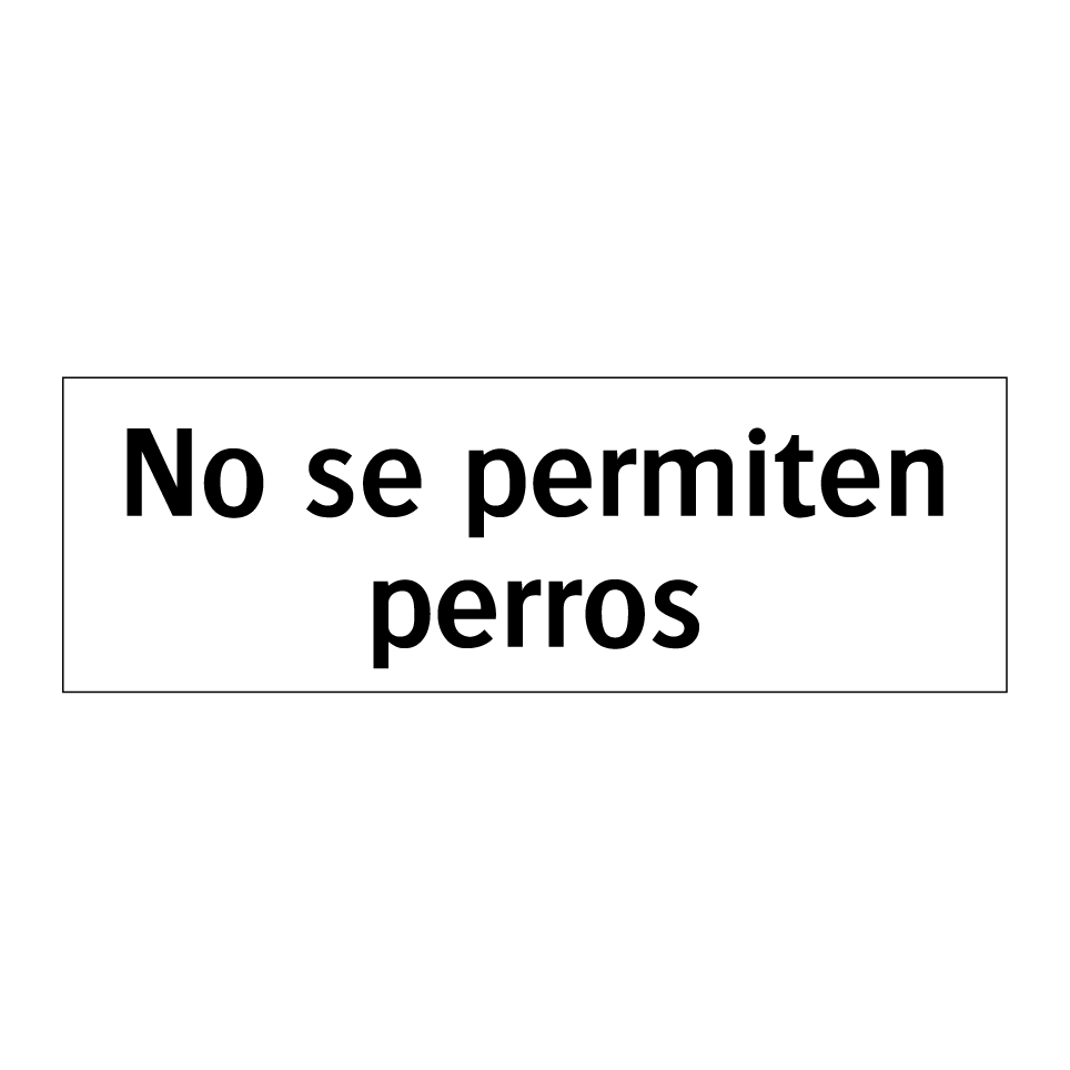 No se permiten perros