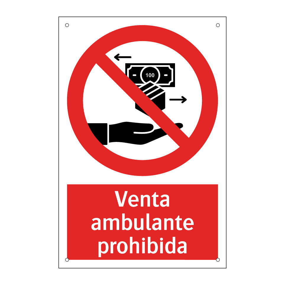 Venta ambulante prohibida