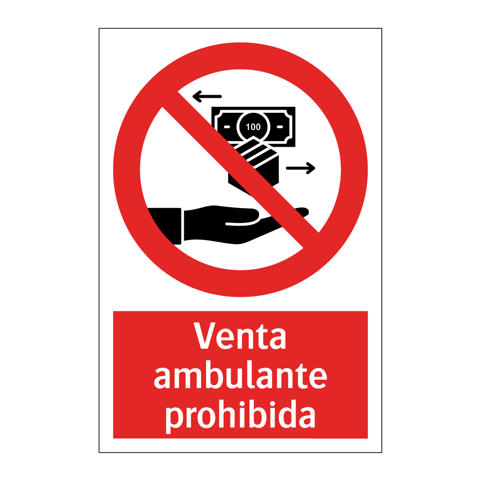 Venta ambulante prohibida