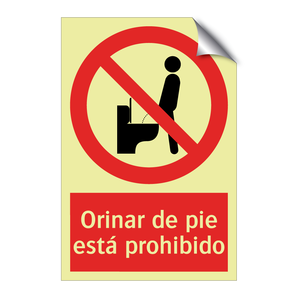 Orinar de pie está prohibido