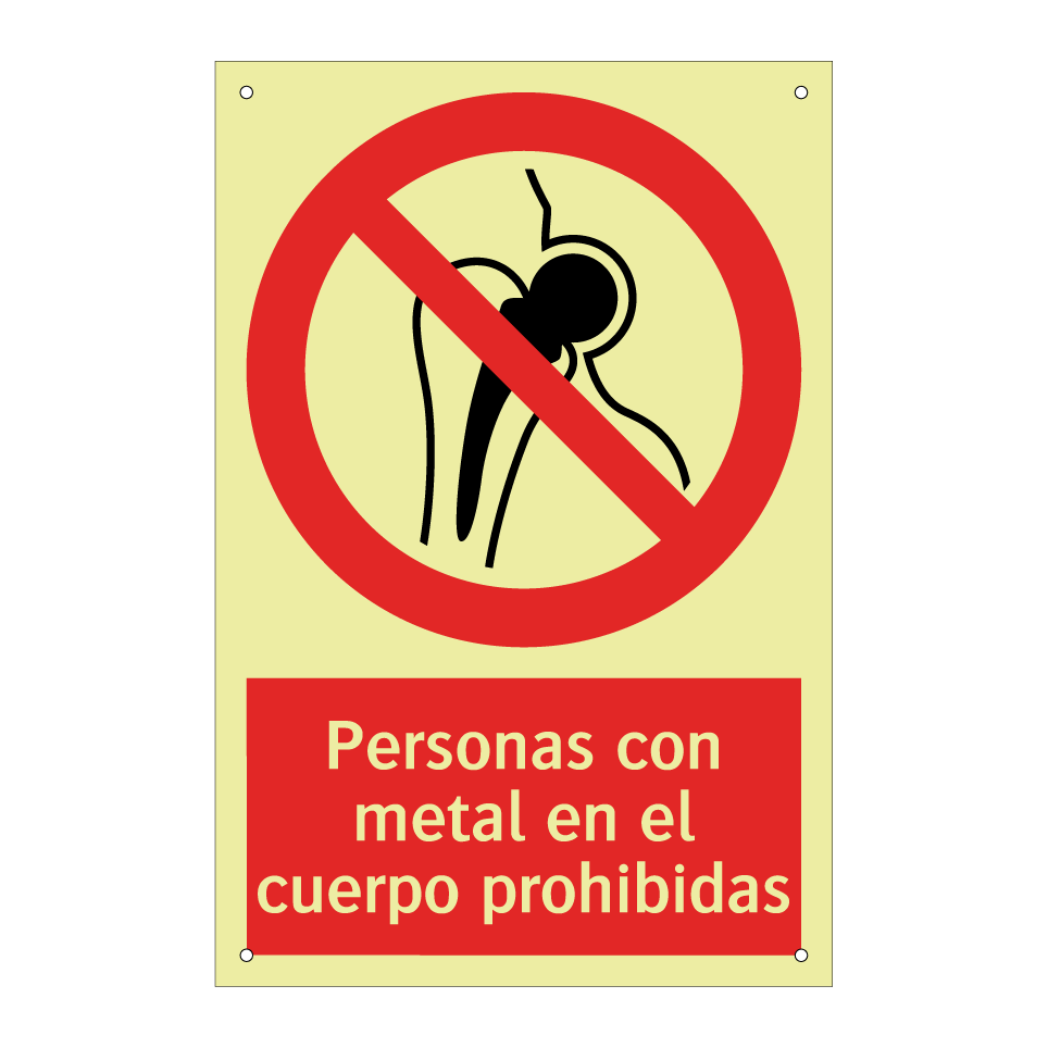 Personas con metal en el cuerpo prohibidas