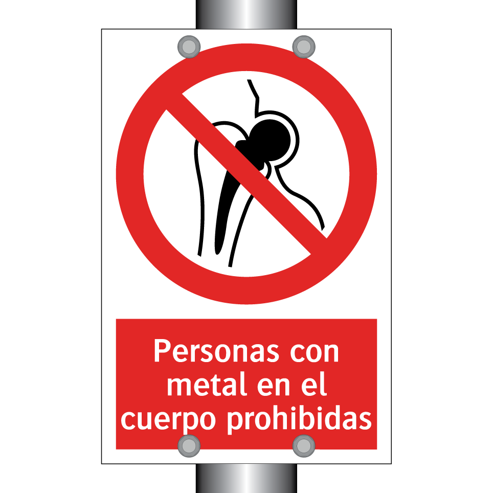 Personas con metal en el cuerpo prohibidas
