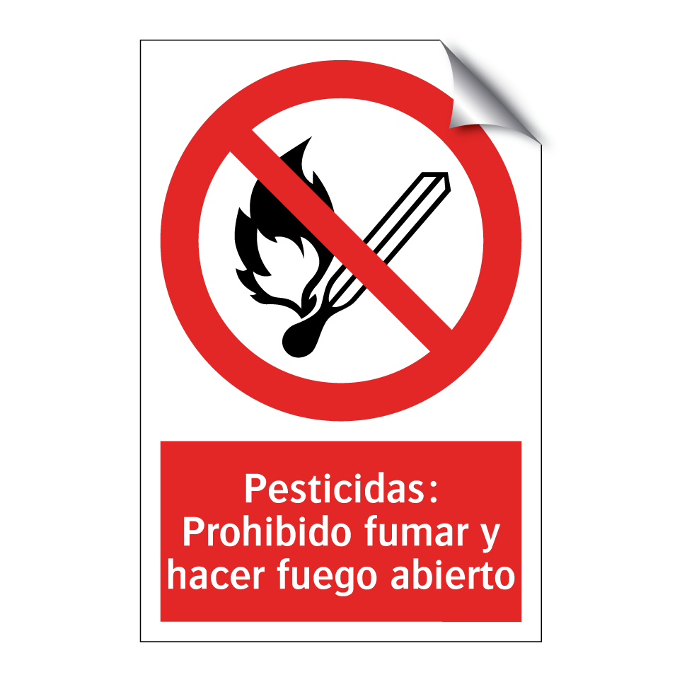 Pesticidas: Prohibido fumar y hacer fuego abierto