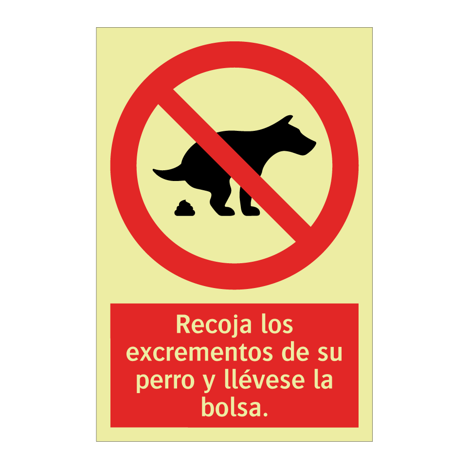 Recoja los excrementos de su perro y llévese la bolsa.
