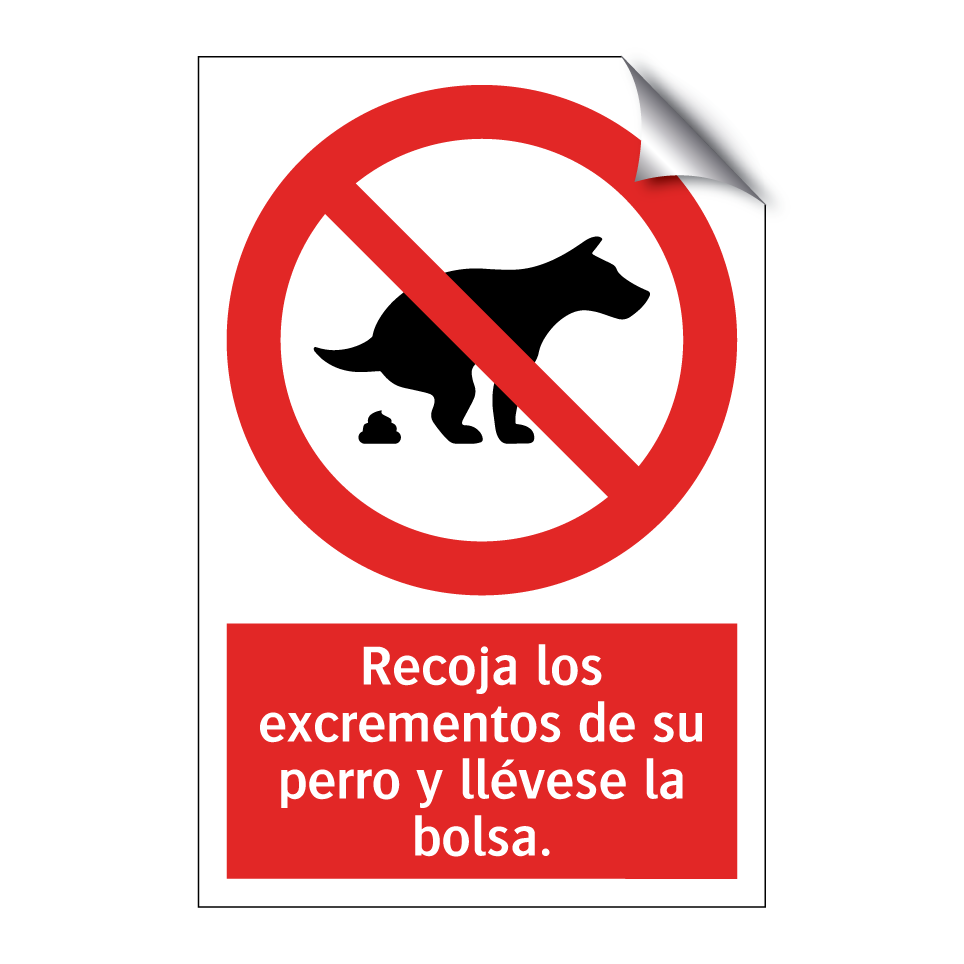 Recoja los excrementos de su perro y llévese la bolsa.