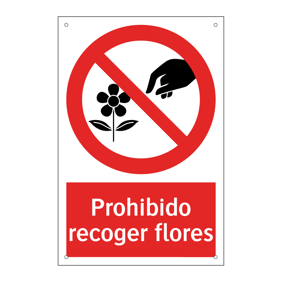 Prohibido recoger flores