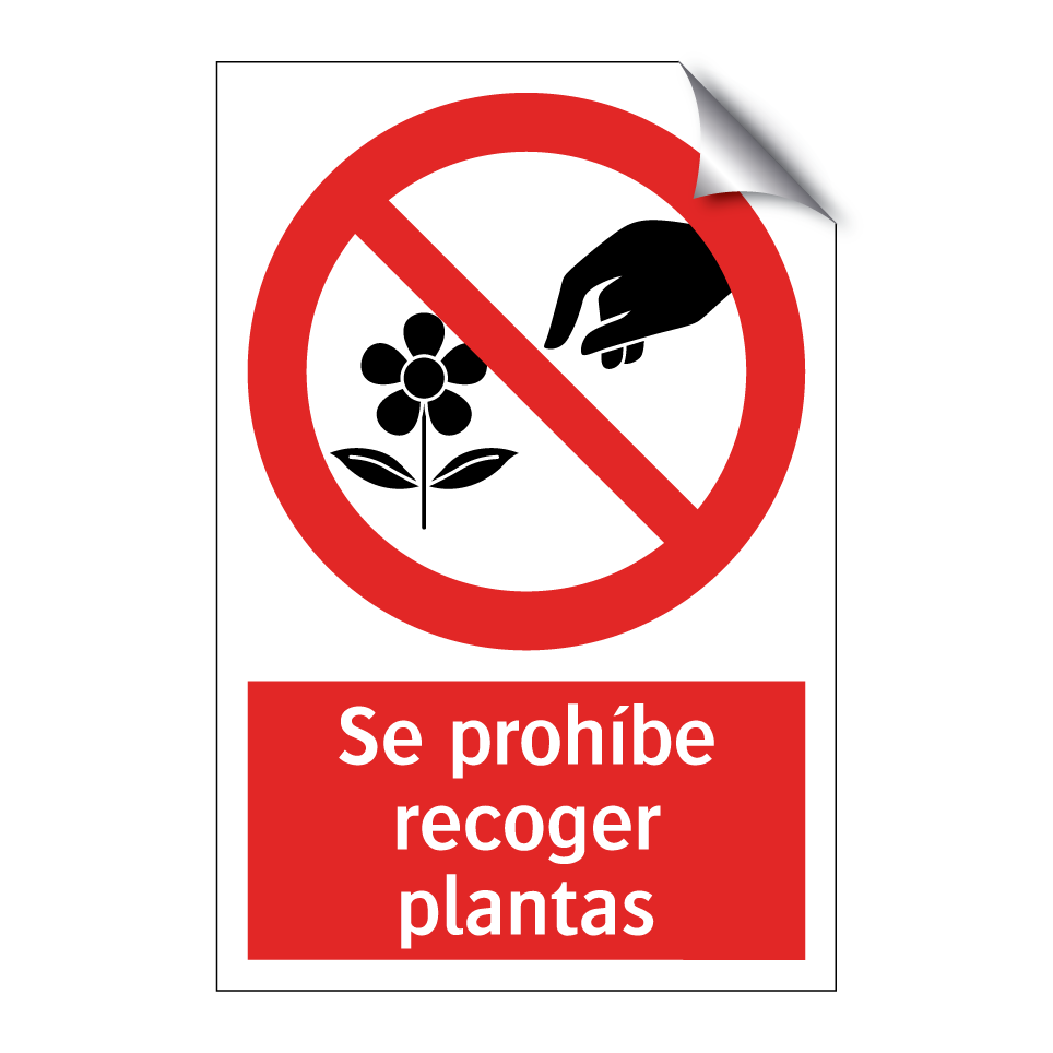 Se prohíbe recoger plantas