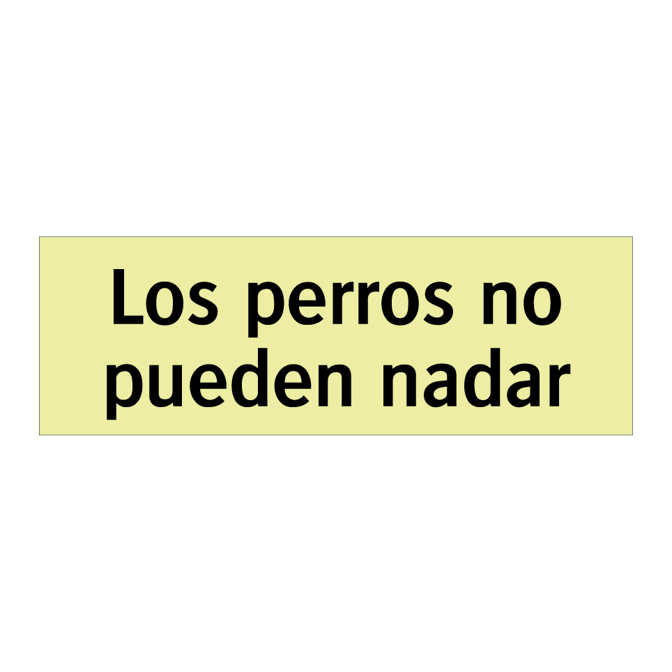 Los perros no pueden nadar