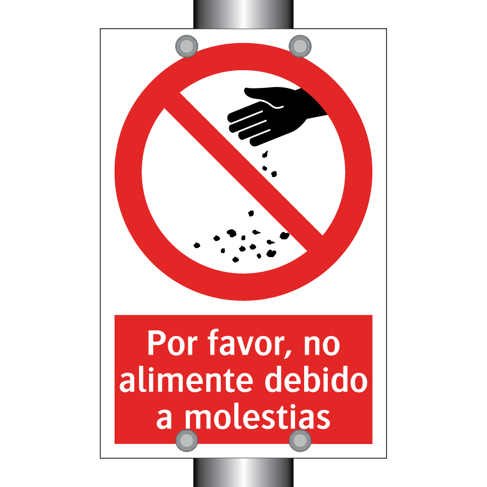 Por favor, no alimente debido a molestias