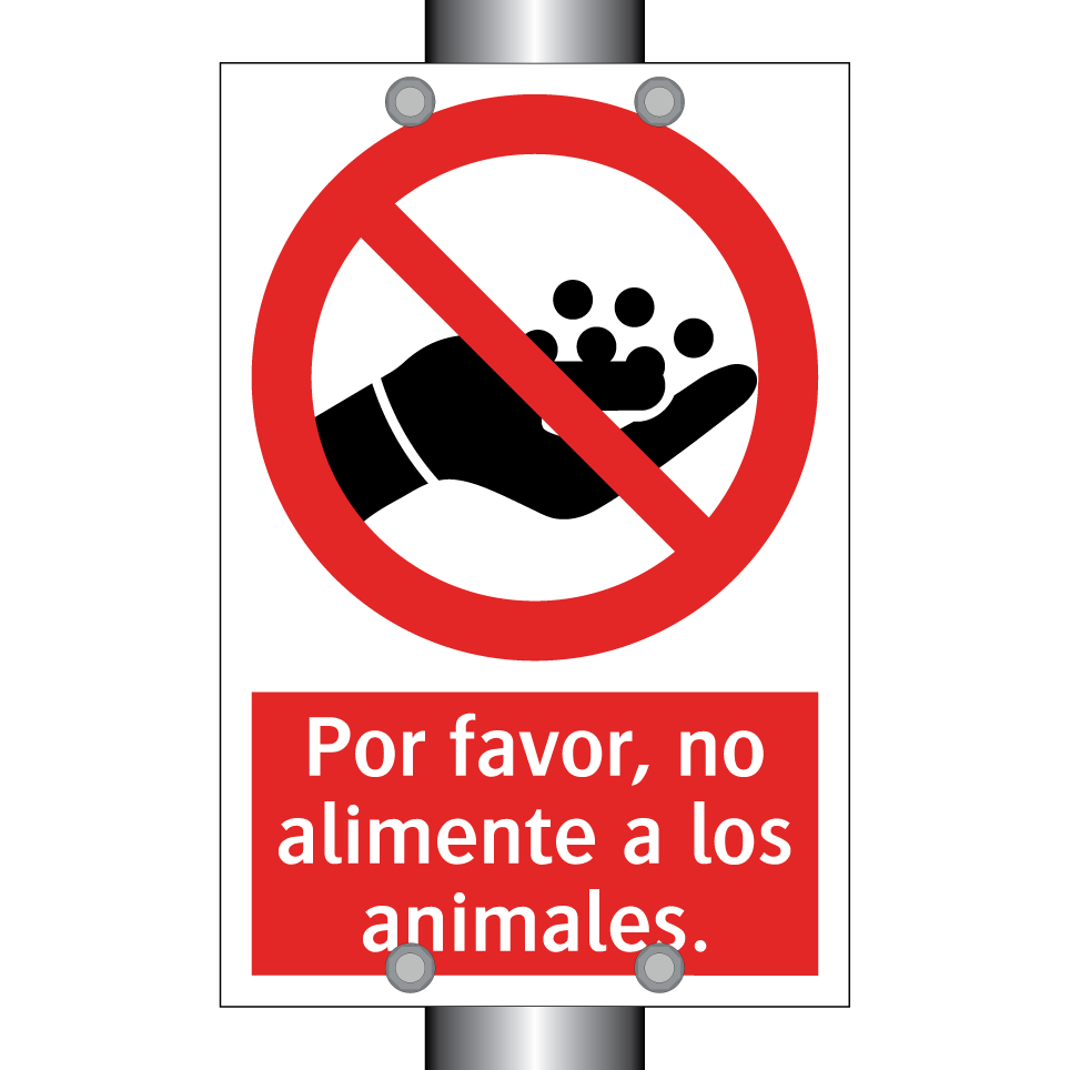 Por favor, no alimente a los animales.