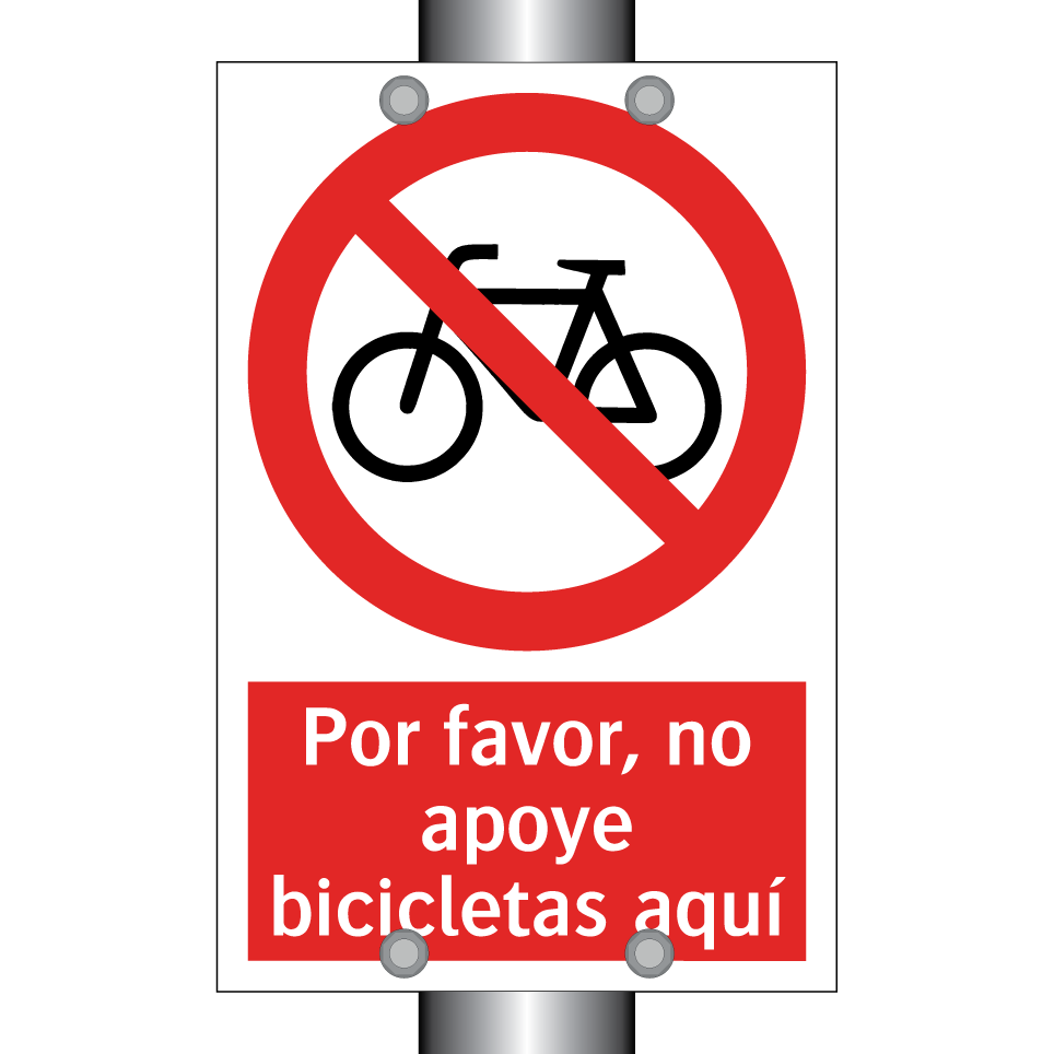 Por favor, no apoye bicicletas aquí