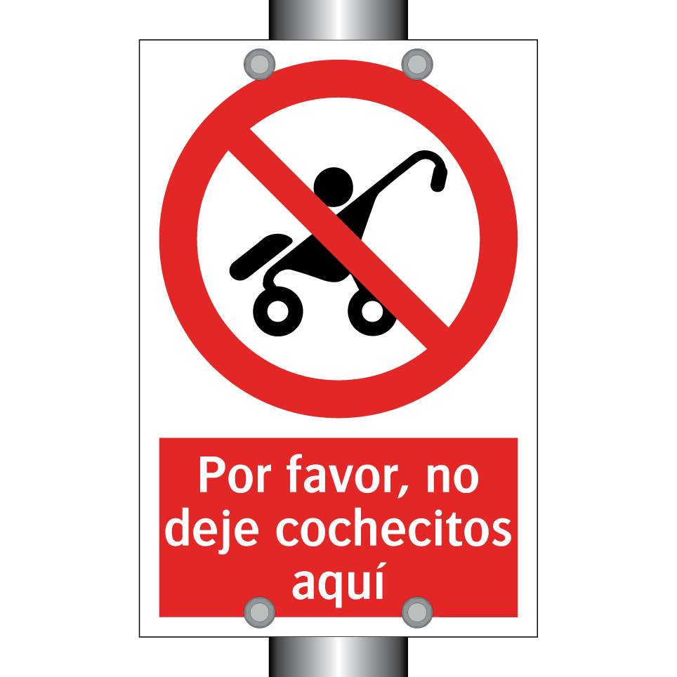 Por favor, no deje cochecitos aquí