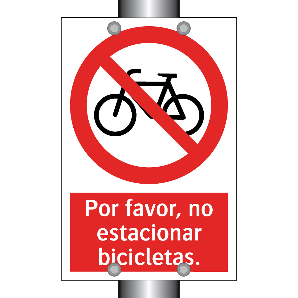 Por favor, no estacionar bicicletas.