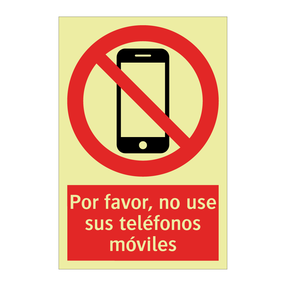 Por favor, no use sus teléfonos móviles