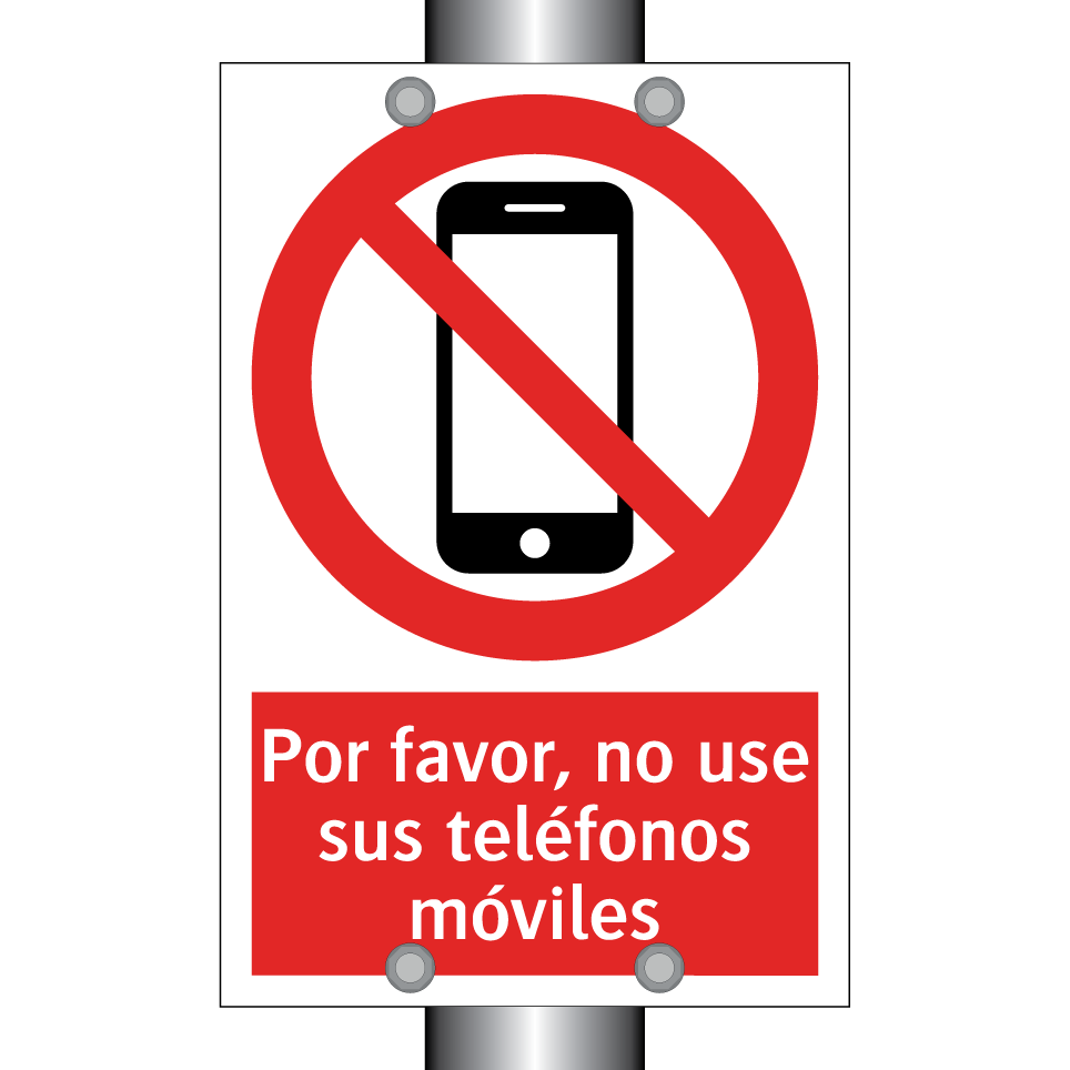 Por favor, no use sus teléfonos móviles