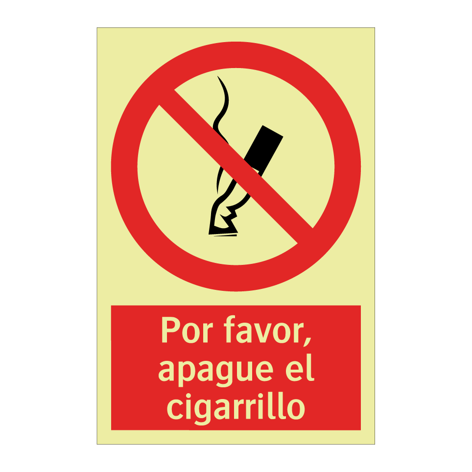Por favor, apague el cigarrillo