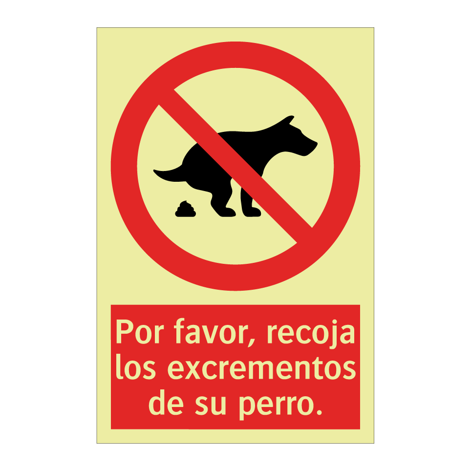 Por favor, recoja los excrementos de su perro.
