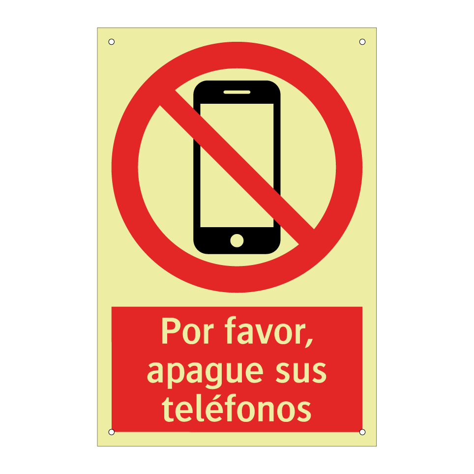 Por favor, apague sus teléfonos