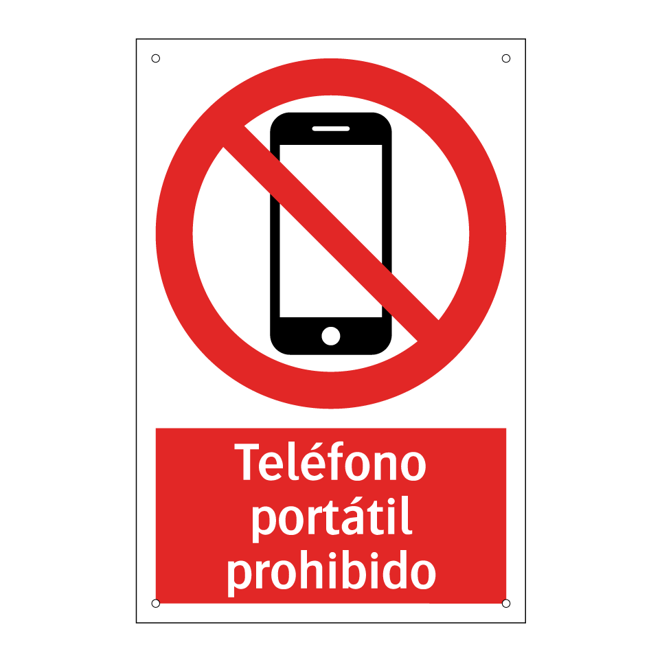 Teléfono portátil prohibido