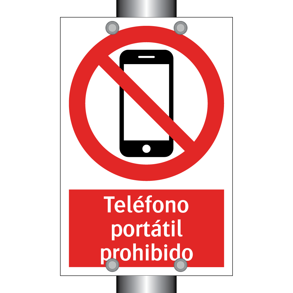 Teléfono portátil prohibido