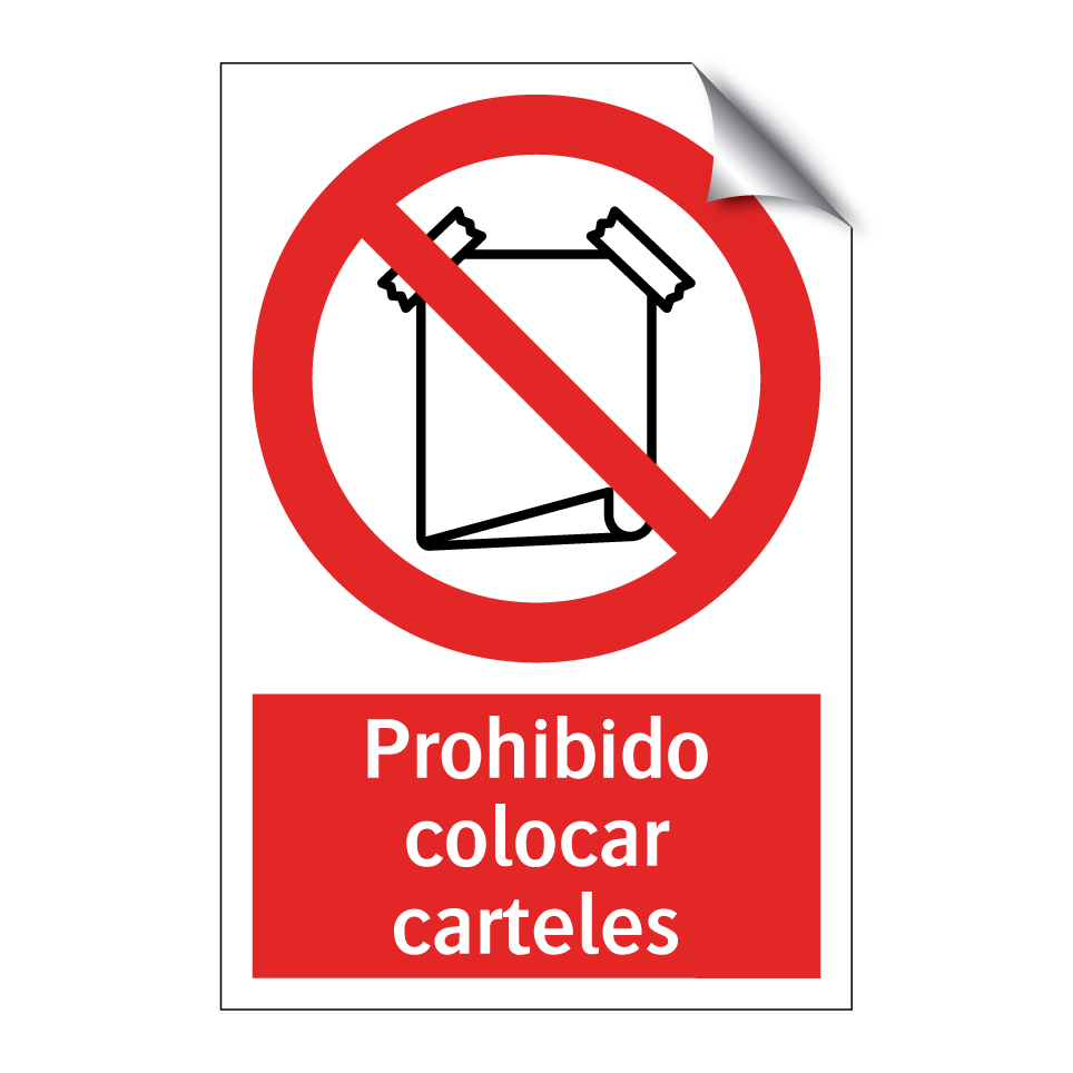 Prohibido colocar carteles