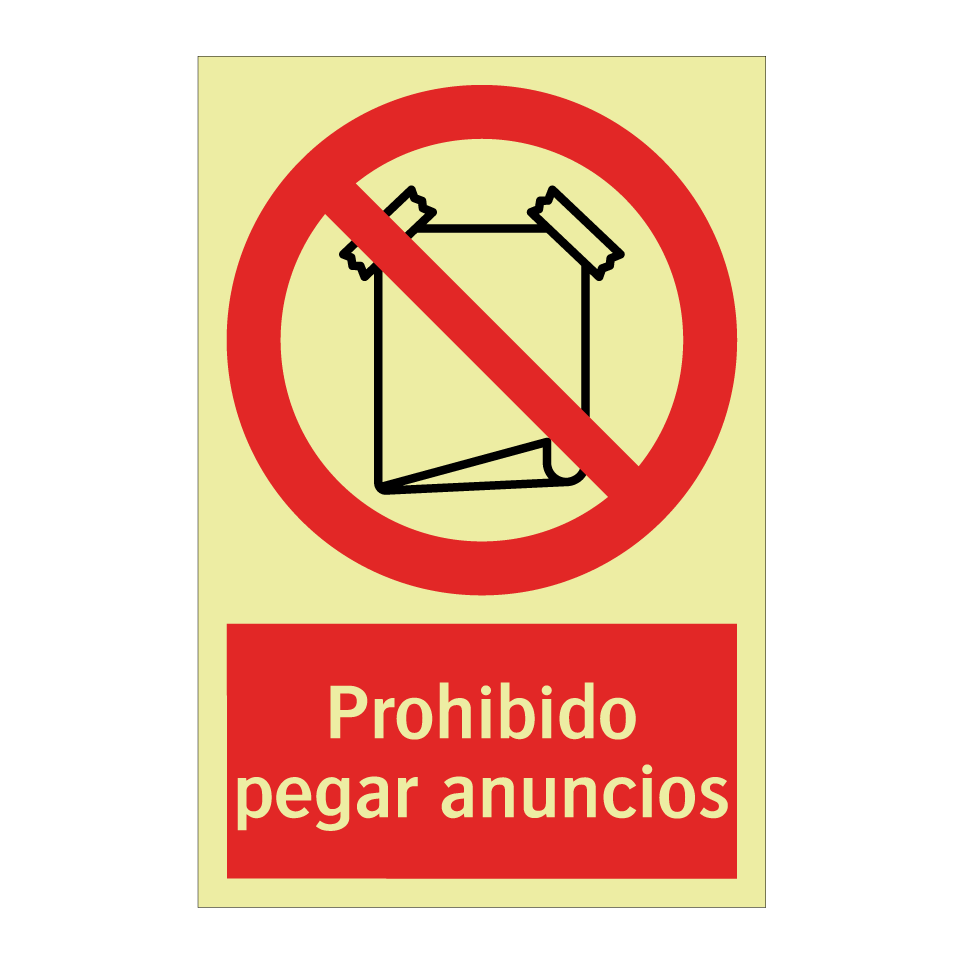 Prohibido pegar anuncios