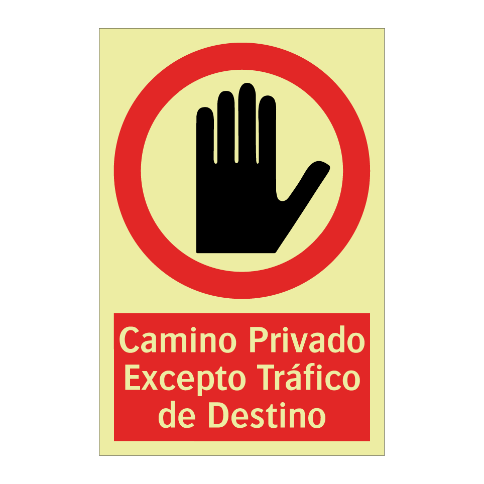 Camino Privado Excepto Tráfico de Destino