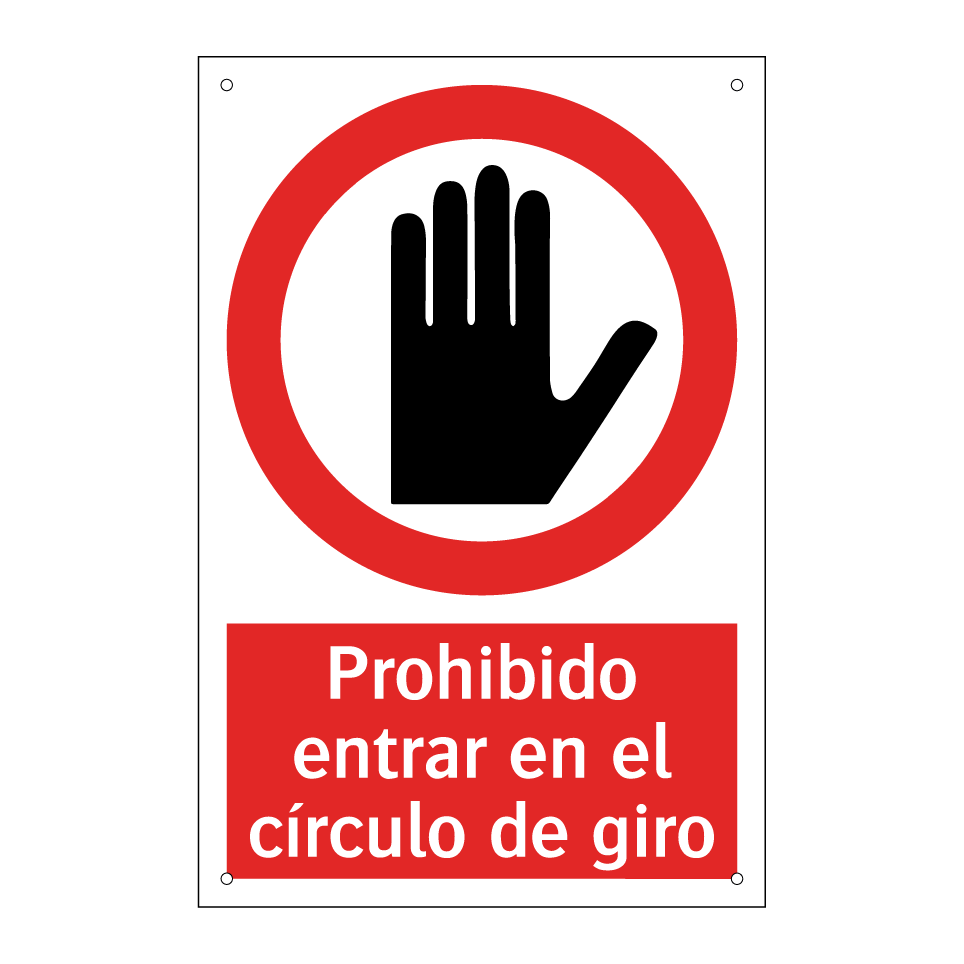 Prohibido entrar en el círculo de giro